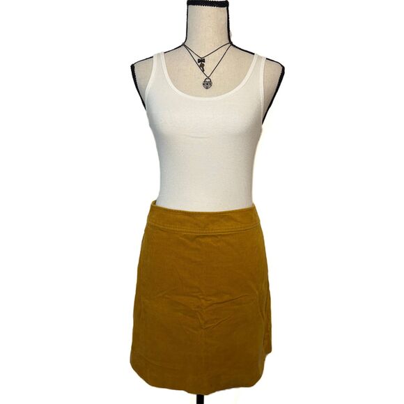 J. Crew Mini Skirt | Goldenrod Corduroy - Picture 2 of 9